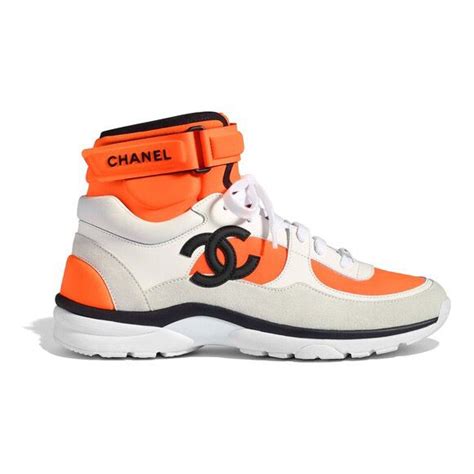 nib chanel 18p orange white shoes|Chanel shoes black and white.